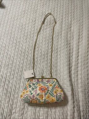 LC Lauren Conrad Floral Frame Bag - Yellow, Green & Purple